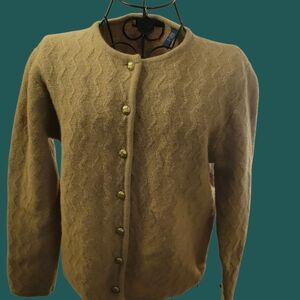 Tan Button-Up Cardigan